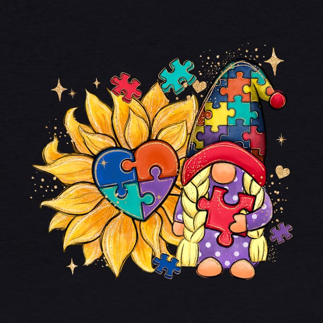 Autism Gnome Sunflower by nickymax915